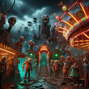 Title: "Nightmare Carnival"

Prompt: Create an ultra-detailed, u...