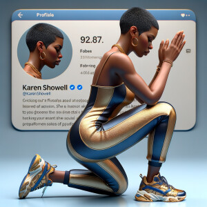 Create a 3D illustration of a realistic light skinned African-Am...
