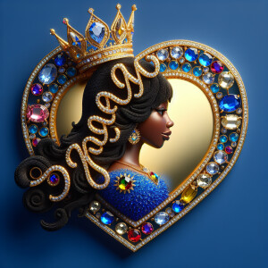 VCraft a 3-D image showcasing the name 'KAREN' in a luxurious go...