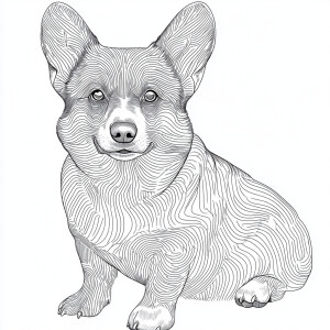 Generate a coloring book-style image in hyper realistic style fe...