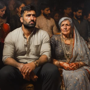 HyperRealism art style 1:1,a muscular beefy sweaty man sitting o...