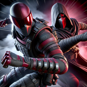 "Create an image of Red Hood in his 'Titans' series costume enga...