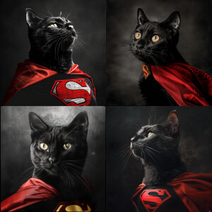 Superman cat black