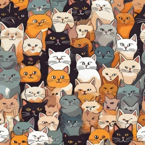 Lots of cats with funny faces