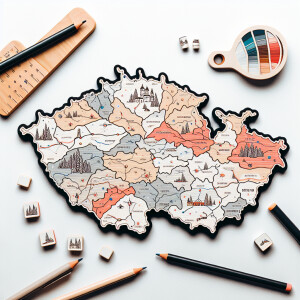I need a map of Czechia where will be empty places to place phot...