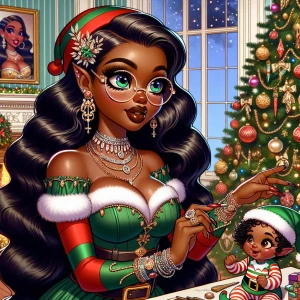 A stylish African-American character resembling Betty Boop has l...