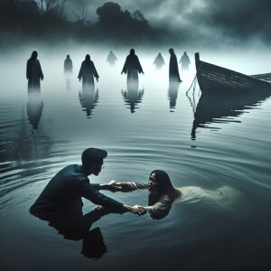 A guy and a girl drown in a lake. Something is pulling them to t...