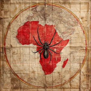 An image of a old yellowish map of the African continent show th...