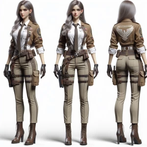 Sexy attractive long silver haired woman in the attack on titan survey corps, realistic