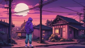 Pixel art style, a larger figured, muscular, bald man, dressed i...