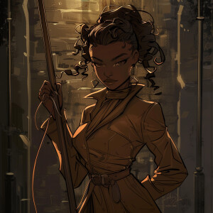 Niobe stands at 5'7" with a commanding presence. Her caramel com...