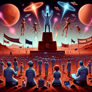 Martian community commemorating Physicians' Day with festivities...