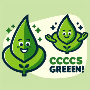 Lenny The Leaf - a environmental green leaf - with a logo that s...