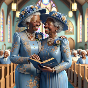 Adjust the 3-D realistic image to depict the African-American gr...