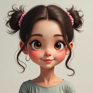 Creating a 2.5D art portrait of a girl involves combining elemen...