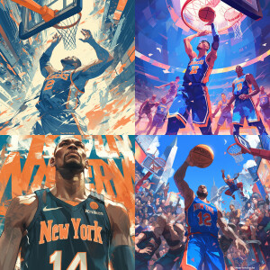 Create a “New York Knicks” wallpaper for iPhone in the style of...