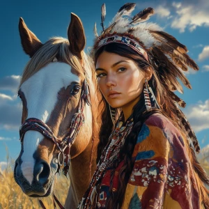 Create an 8K ultra-high-resolution image of Sacagawea, the renow...