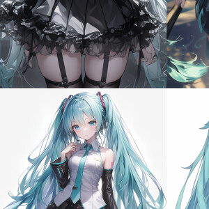 handsome girl for Hatsune Miku , full body shot, simple picture,...