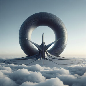 Create a futuristic and aerodynamic core structure with smooth l...