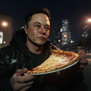 Elon Musk,i eat some pizza, GTA style