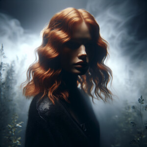 Create a series of photorealistic images featuring a woman with...