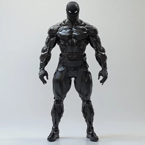 Wide angle shot of A full body standing pose of a muscular Niger...