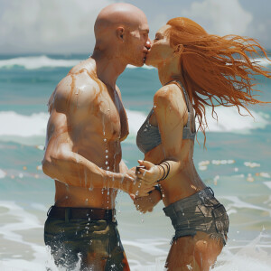 A photorealistic high resolution image. Light ginger haired fema...