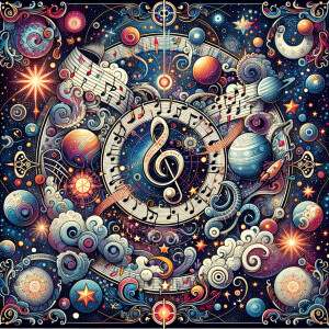 All over fabric print pattern, pretty high quality celestial mus...