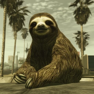 Sloths slerf meme.., in GTA San Andreas and carton style