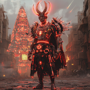 Aries (March 21 - April 19):
A fierce, neo-tribal warrior in a b...