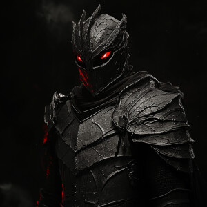 The Black Knight: This spectral figure is armored from head to t...