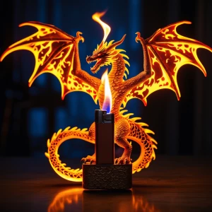 "In the dim glow of a room, a flick of a lighter releases a flam...