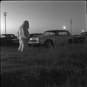 1969 Fort Worrh Texas a local nature reserve had many parked car...