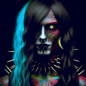 horrorcore combined with dark-art gothic revival ShadooDoll with...