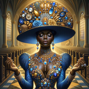 Create an illustration that embodies spirituality and a deep con...