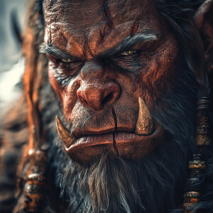 photo of orc Durotan from the movie Warcraft, warrior of the anc...