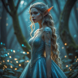 Look to the front, Design an image depicting a graceful fantasy...