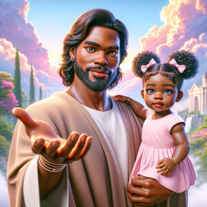 Create a 3D realistic artwork featuring the phrase 'Jesus Saves'...
