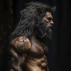 Lycan hairymuscles showing off full necked view
