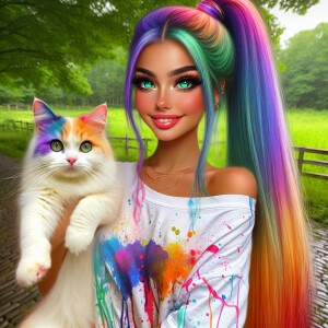 (solid background), ((multiple thick acrylic pigment vivid color...