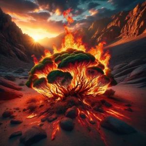 Burning bush on Mt. Sinai