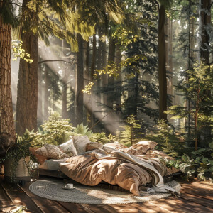 Sleeping in the forest