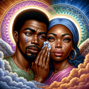 Ensure that the image distinctly represents both Jesus Christ an...