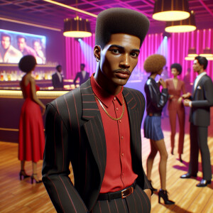 3-D image of a handsome light skin young African-American male h...
