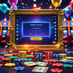 Create a vibrant and exciting image of a screenshot displaying a...