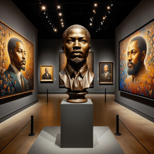 CDesign a close-up, detailed 3D view inside an African-American...