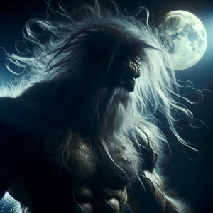 Lycan hairymuscled turning under the full moon