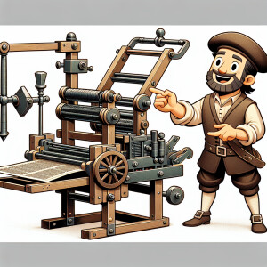 Johannas gutenberg describing how his printer works
