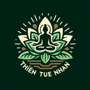 Tạo thiết kế logo cho "Thien Tue Nhan" bao gồm hình ảnh một ngườ...