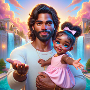 Create a 3D realistic artwork featuring the phrase 'Jesus Saves'...